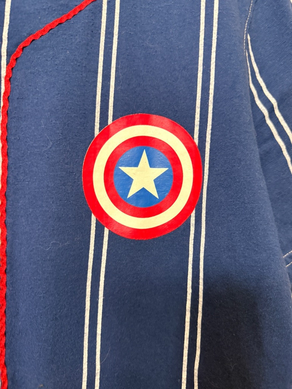 Marvel Men’s Captain America Blue Baseball Jersey Size Small - Picture 2 of 7